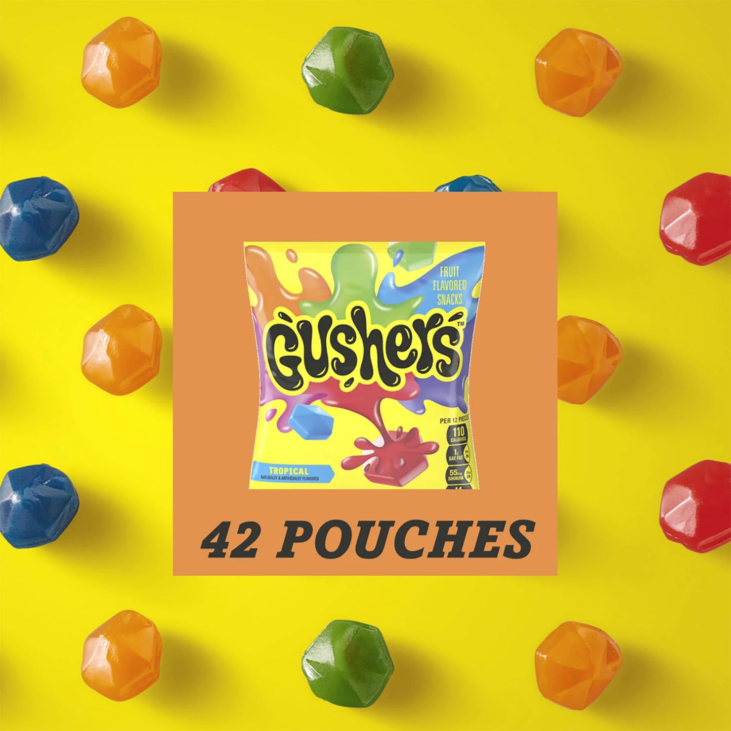 (PREORDER) Gushers Strawberry & Tropical Variety Pack Snacks, 0.8 oz., 42 pk.