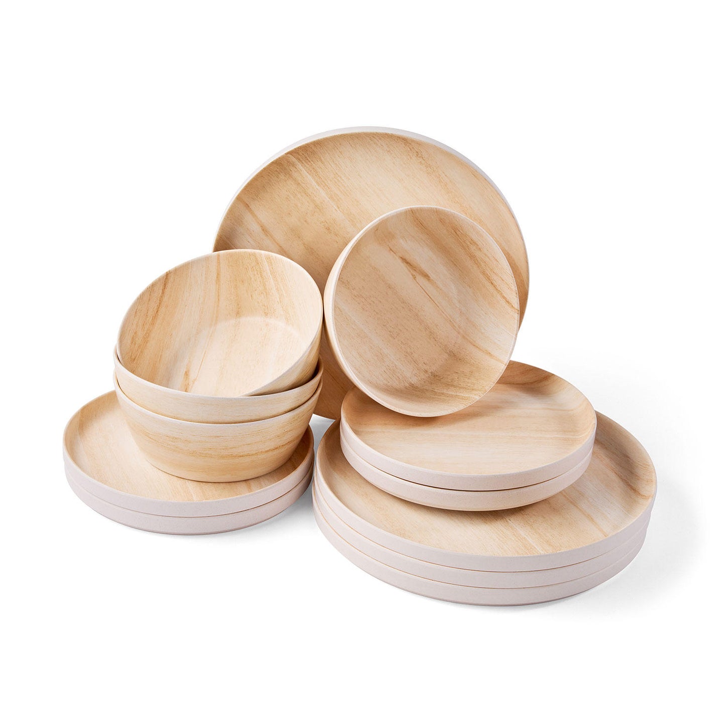Member's Mark Bamboo Melamine 12-Piece Dinnerware Set