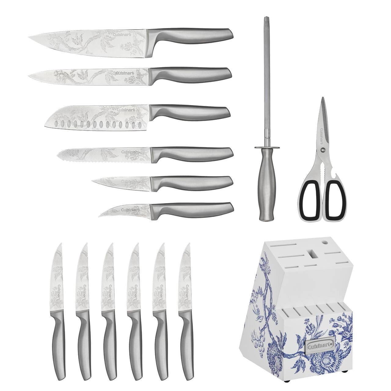 (PREORDER) Cuisinart Caskata 15 Piece German Stainless Steel Cutlery Block Set