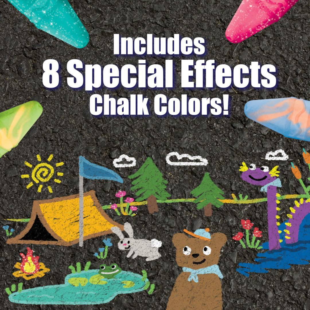 Crayola Ultimate Washable Chalk Collection (64ct), Bulk Sidewalk Chalk
