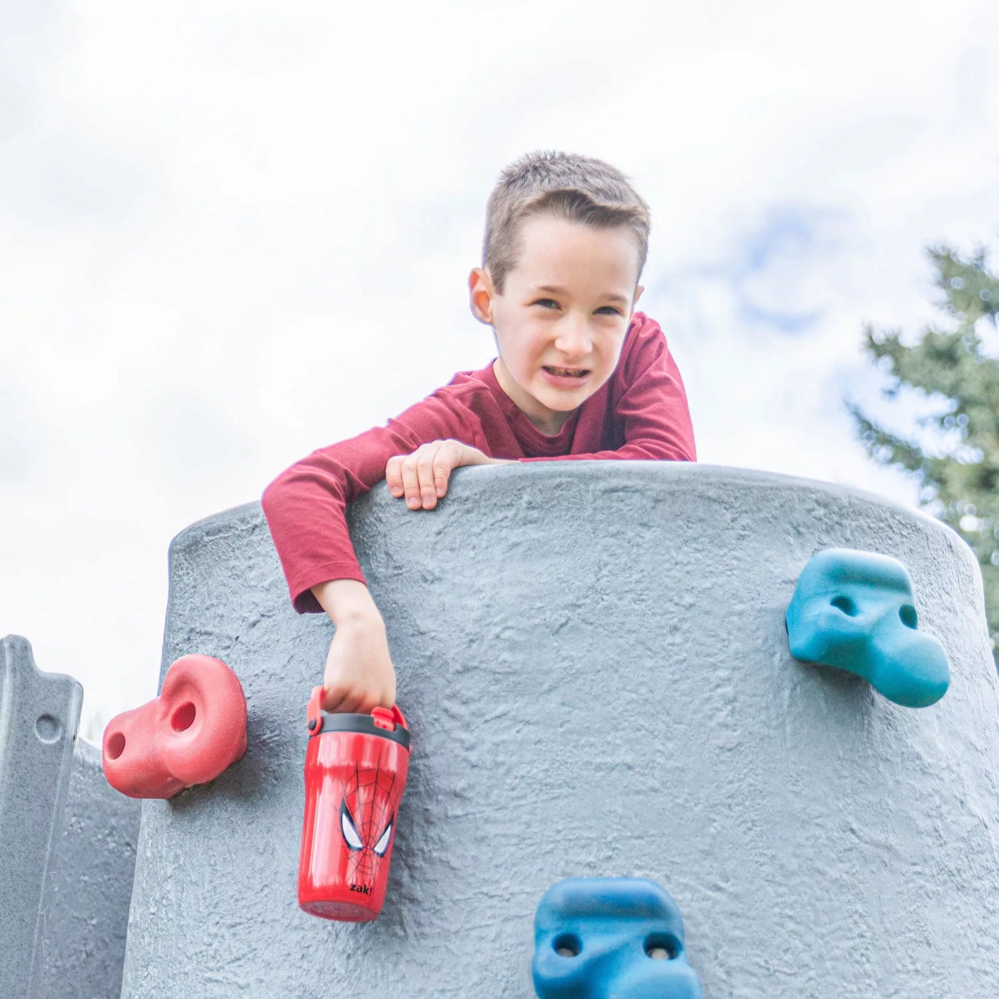 (PREORDER) Zak Designs 14-oz. Stainless Steel Double Wall Sutton Grip Tumbler for Kids, 2-Piece Set