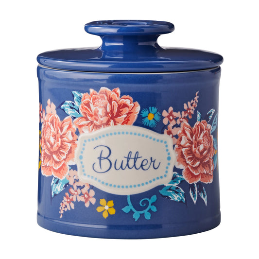 The Pioneer Woman Keepsake Floral Ceramic Butter Bell