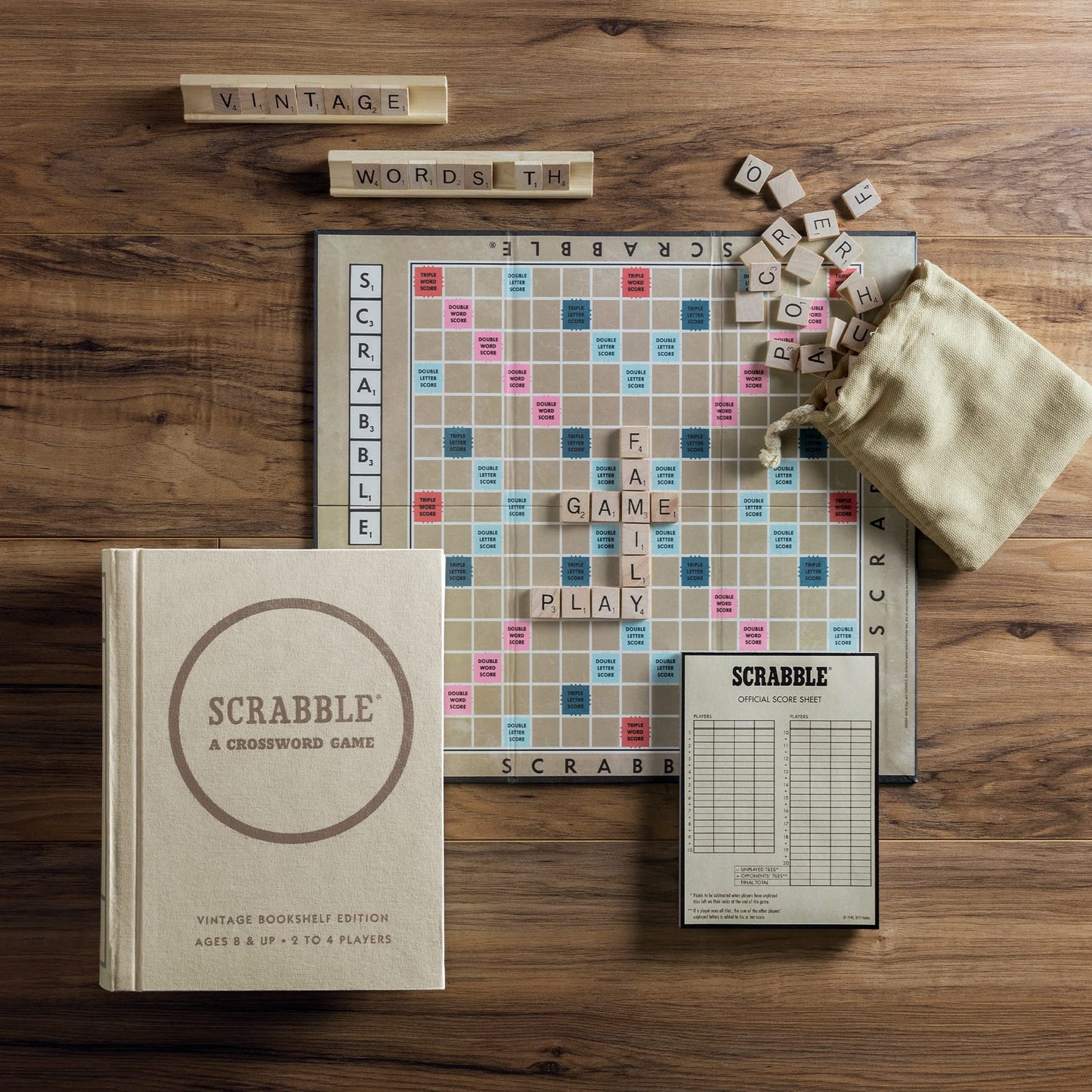 (PREORDER) WS Game Company Scrabble Vintage Bookshelf Edition