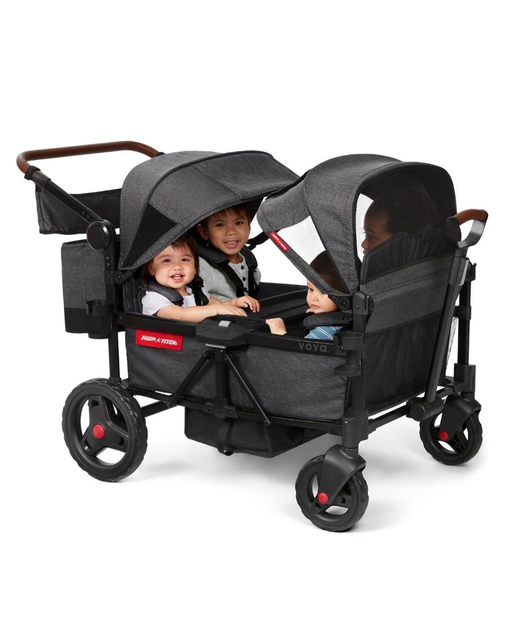 (PREORDER) Radio Flyer VOYA Quad Stroller Wagon - Premium 4-Kid Stroller Wagon
