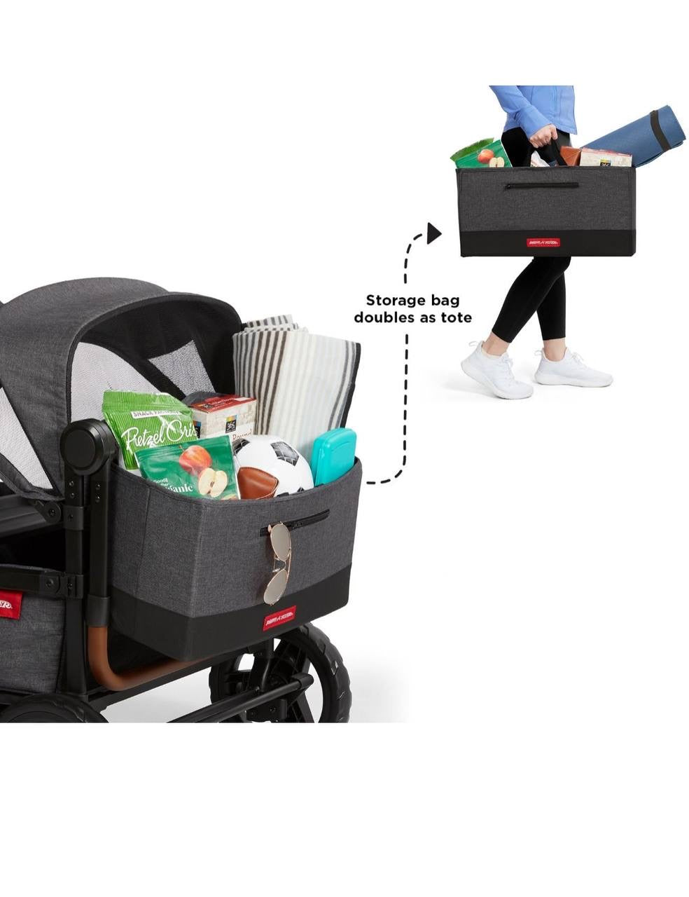 (PREORDER) Radio Flyer VOYA Quad Stroller Wagon - Premium 4-Kid Stroller Wagon