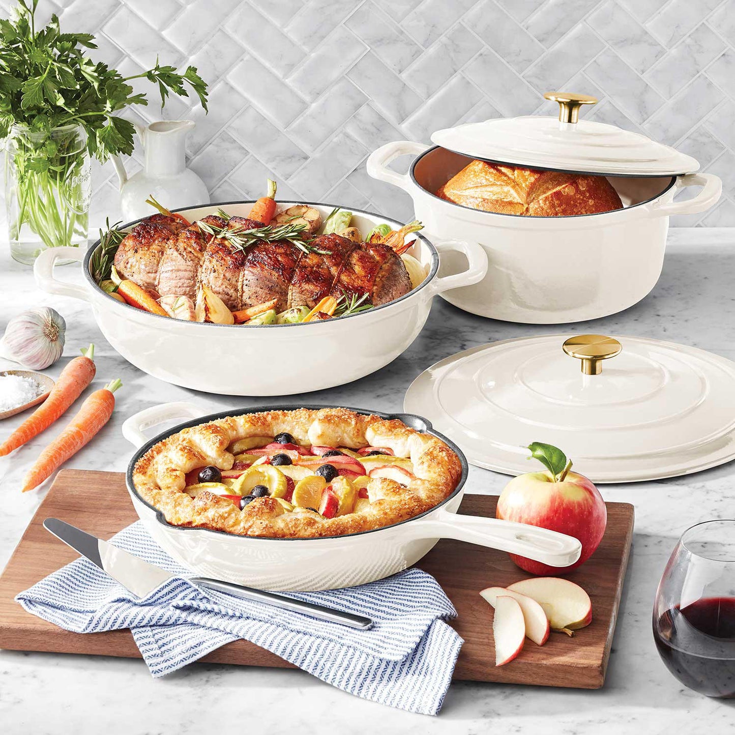 (PREORDER) Member's Mark 5-Piece Enamel Cast Iron Set