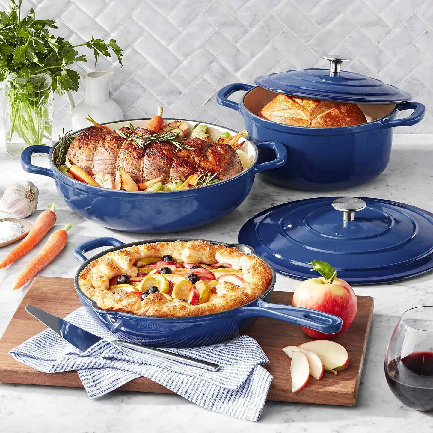 (PREORDER) Member's Mark 5-Piece Enamel Cast Iron Set