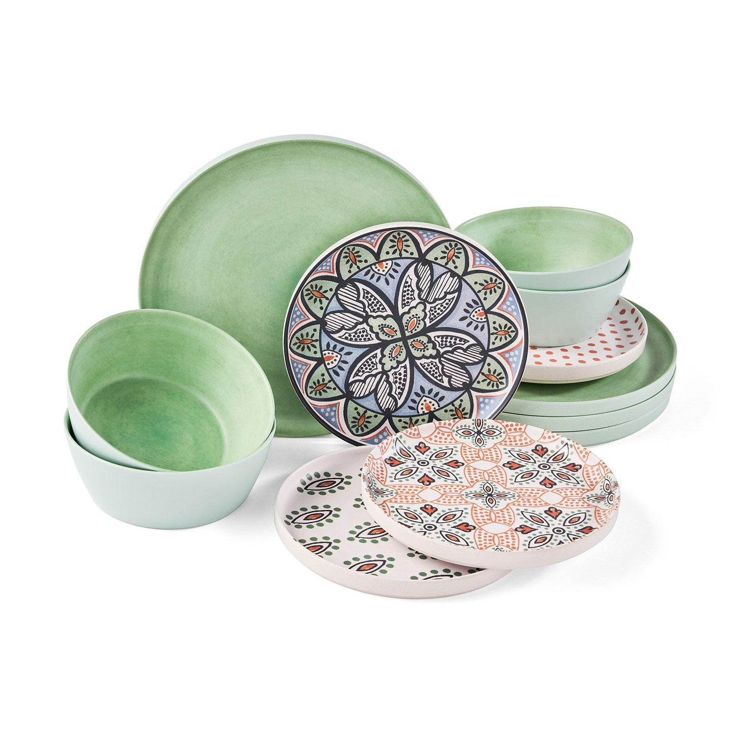 Member's Mark Bamboo Melamine 12-Piece Dinnerware Set