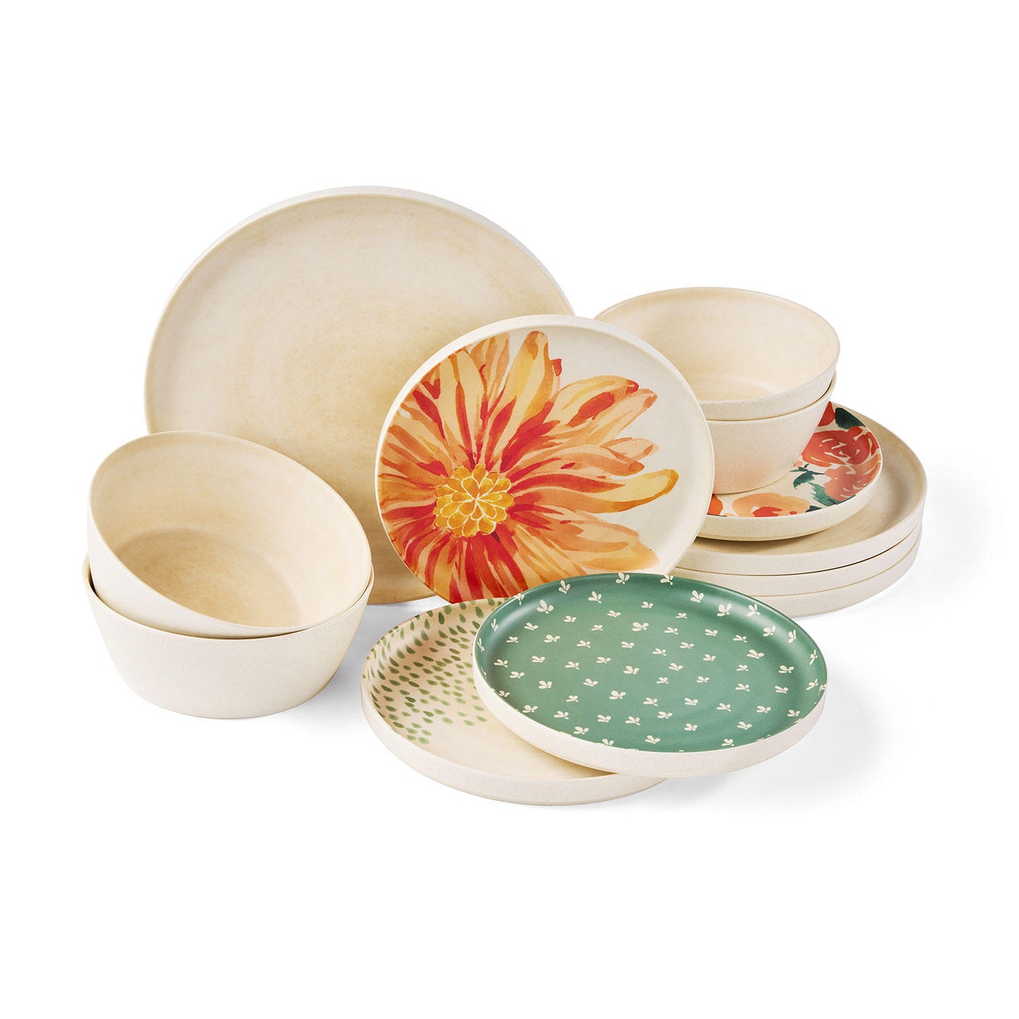 Member's Mark Bamboo Melamine 12-Piece Dinnerware Set