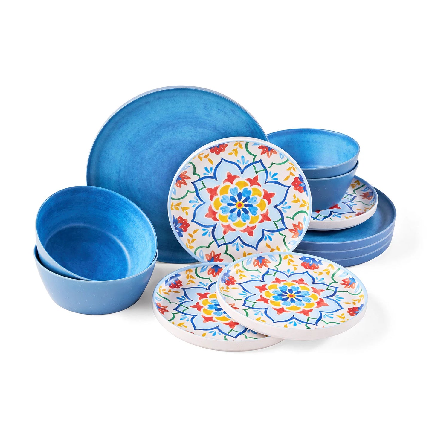 Member's Mark Bamboo Melamine 12-Piece Dinnerware Set
